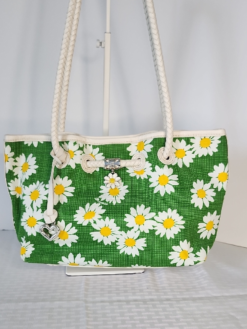 Brighton Lilliana Canvas Leather Daisy Purse NEW